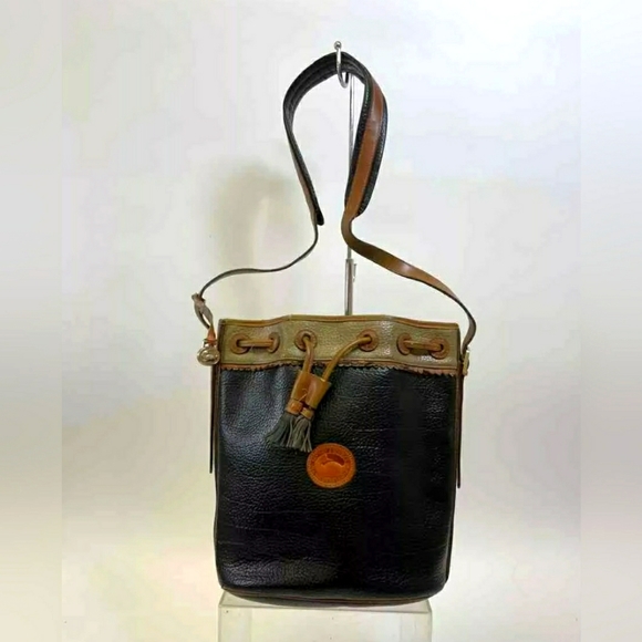 Dooney & Bourke Vintage Y2k Teton Drawstring Bucket Purse Handbag - Picture 1 of 8